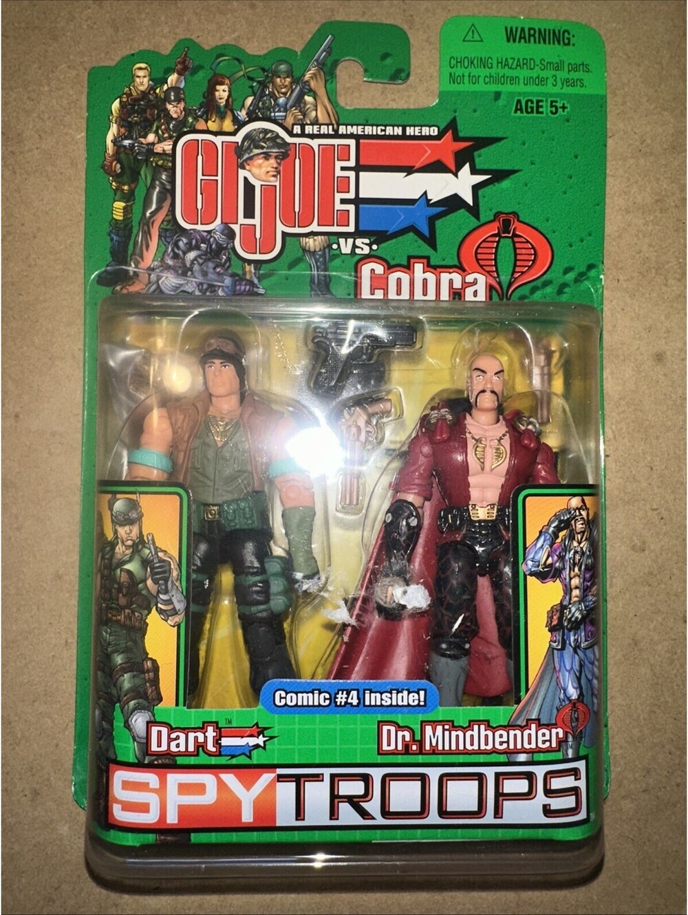 2003 G.I. Joe vs. Cobra Dart & Dr. Mindbender Action Figures 2 pack Hasbro